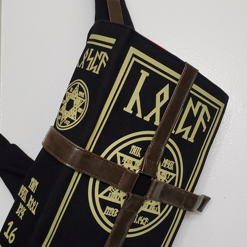 Magical Grimoire Spellbook Crossbody Messenger Bag Purse
